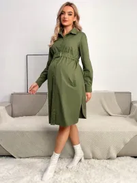 sukienka-ciazowa-koszulowa-z-paskiem-midi-oliwkowa-casual-shein-xl-42