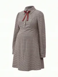 sukienka-ciazowa-koszulowa-w-kratke-z-kokarda-rozkloszowana-shein-m-38
