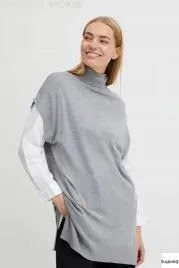 sweter-ponczo-z-wiskozy-z-golfem-luzny-szary-casual-b-young-xl