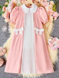 sukienka-dziewczeca-plisowana-z-kolnierzykiem-rozowa-casual-shein-152