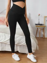 legginsy-ciazowe-z-wysokim-stanem-czarne-casual-shein-m-38