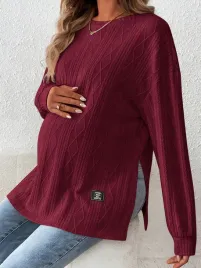 bluzka-ciazowa-teksturowana-burgundowa-casual-shein-xl-42