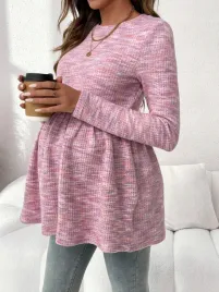bluzka-ciazowa-rozkloszowana-dopasowana-melanz-casual-shein-s-36