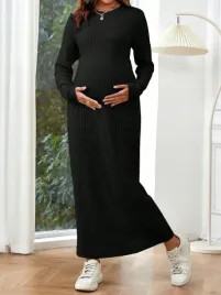 sukienka-ciazowa-dzianinowa-prazkowana-maxi-czarna-casual-shein-l-40