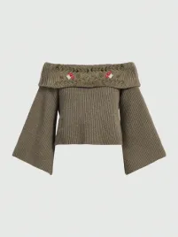 sweterek-z-odkrytymi-ramionami-rozszerzany-rekaw-khaki-romwe-m-38