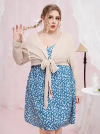 komplet-letni-sukienka-w-kwiaty-kardigan-wiazany-romwe-4xl-48