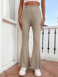 spodnie-dzwony-marszczone-z-wysokim-stanem-khaki-casual-shein-s-36