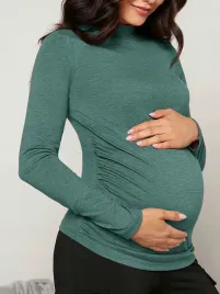 koszulka-bluzka-ciazowa-ze-stojka-zielona-basic-casual-shein-xxl-44