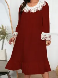 koszula-nocna-midi-vintage-burgundowa-shein-5xl-50