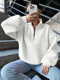 bluza-damska-ocieplana-z-bufiastymi-rekawami-stojka-biala-casual-shein-l-40