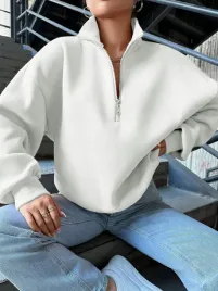 bluza-damska-ocieplana-z-bufiastymi-rekawami-stojka-biala-casual-shein-l-40