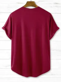 t-shirt-meski-casual-z-nadrukiem-burgundowy-s
