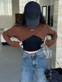 top-crop-asymetryczny-brazowy-casual-dazy-m-38