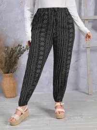 spodnie-zwezane-paisley-czarno-biale-casual-emery-rose-4xl-48