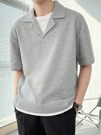 koszulka-polo-meska-basic-szara-casual-shein-s