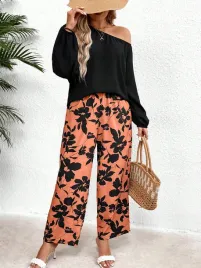 komplet-w-roslinny-wzor-bluzna-na-jedno-ramie-spodnie-casual-shein-4xl-48
