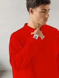 koszulka-polo-z-dlugim-rekawem-ocieplana-burgundowa-casual-shein-s