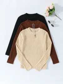 bluzka-dziewczeca-dopasowana-prazkowana-3-pak-casual-shein-158