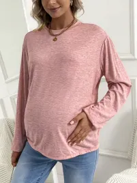 bluzka-ciazowa-basic-z-dlugim-rekawem-rozowa-casual-shein-m-38