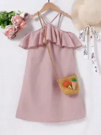 sukienka-dziewczeca-midi-polyskujaca-elegancka-rozowa-shein-140-146