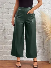 spodnie-eleganckie-imitacja-skory-wysoki-stan-zielone-shein-xs-34