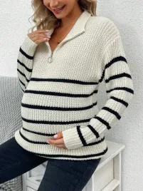 sweterek-ciazowy-z-rozpinanym-dekoltem-w-paski-bezowy-casual-shein-m-38