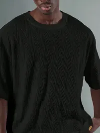 t-shirt-meski-luzny-teksturowany-czarny-stylowy-sumwon-xl