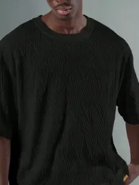 t-shirt-meski-luzny-teksturowany-czarny-stylowy-sumwon-xl
