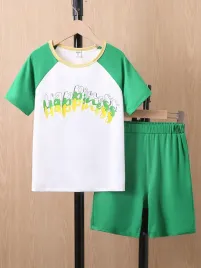 komplet-chlopiecy-letni-t-shirt-ze-sloganem-spodenki-casual-shein-146