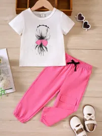 komplet-dziewczecy-t-shirt-z-nadrukiem-spodnie-bojowki-casual-shein-100