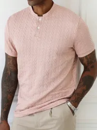koszulka-polo-meska-teksturowana-rozowa-casual-shein-m