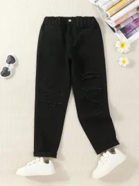 jeansy-dziewczece-zwezane-tapered-z-dziurami-czarne-shein-128-134