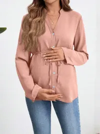 bluzka-ciazowa-koszulowaluzna-rozowa-dekolt-v-casual-shein-xl-42