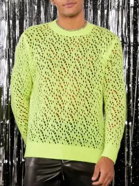 sweter-meski-transparentny-prosty-zolty-casual-shein-m