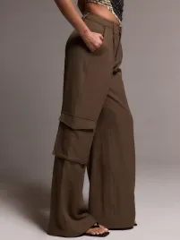 spodnie-damskie-eleganckie-bojowki-z-szerokimi-nogawkami-brazowe-musera-xs