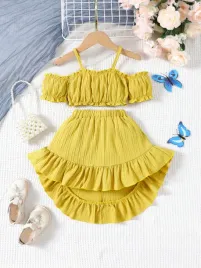 komplet-dziewczecy-letni-zolty-casual-top-ze-spodniczka-shein-86