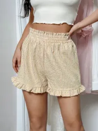 spodenki-letnie-szorty-w-kratke-z-elastyczna-talia-casual-shein-s-36