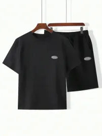 komplet-meski-teksturowany-dresowy-czarny-t-shirt-szorty-shein-3xl