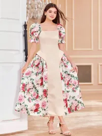 sukienka-dziewczeca-elegancka-satynowa-maxi-w-kwiaty-bufiaste-rekawy-158