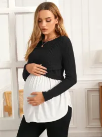 bluzka-ciazowa-prazkowana-czarno-biala-casual-shein-m-38