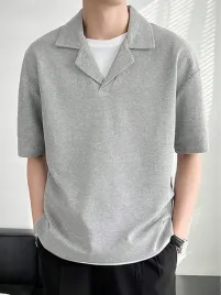 koszulka-polo-meska-basic-szara-casual-shein-s