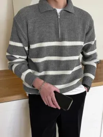 sweter-meski-w-paski-z-kolnierzykiem-szary-casual-dazy-m