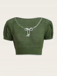 top-crop-dzianinowy-sweterkowy-z-krotkim-rekawem-zielony-romwe-l-40