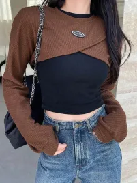 top-crop-asymetryczny-brazowy-casual-dazy-m-38