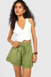 spodenki-szorty-bawelniane-z-elastyczna-talia-casual-khaki-boohoo-xxl-44