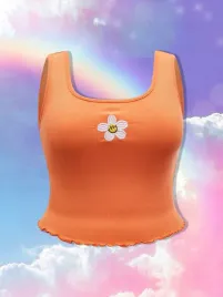 top-crop-prazkowany-z-haftowanym-kwiatem-na-ramiaczkach-casual-shein-3xl