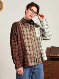 koszula-meska-oversize-w-kratke-oversize-brazowa-casual-shein-l