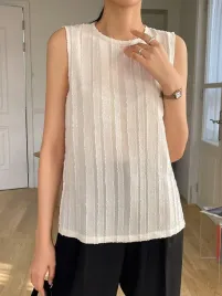 top-teksturowany-bez-rekawow-bezowy-casual-dazy-xs-34