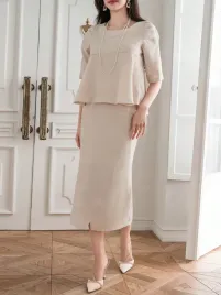 komplet-elegancki-bezowy-bluzka-spodnica-midi-dazy-xs-34