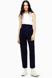 topshop-spodnie-eleganckie-paperbag-w-paski-xl-42